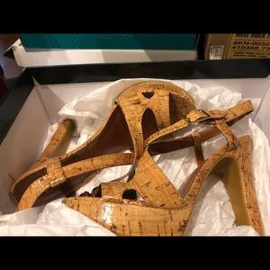 Natural Ralph Lauren cork Filara sandals
